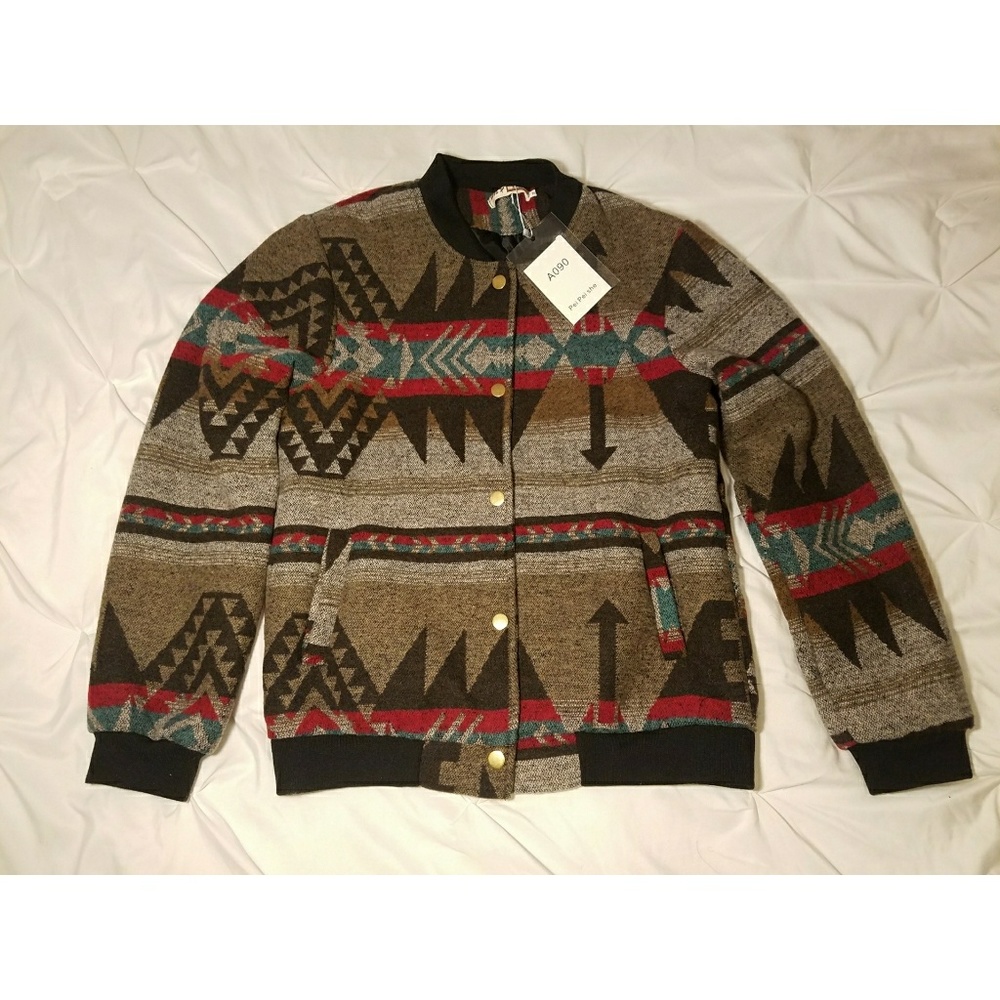 Men's NWT Aztec Bomber Jacket XXL